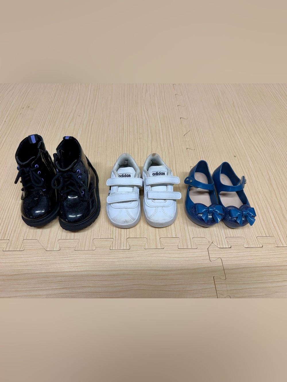 baby size 5 shoe bundle: mini melissa, adidas, wonder nation